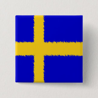 Swedish Flag 15 Cm Square Badge