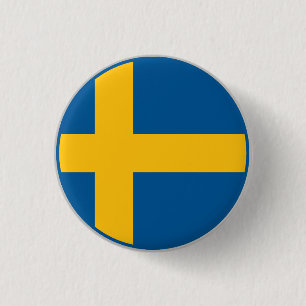 Swedish Flag 3 Cm Round Badge