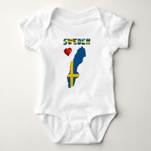 Swedish flag baby bodysuit