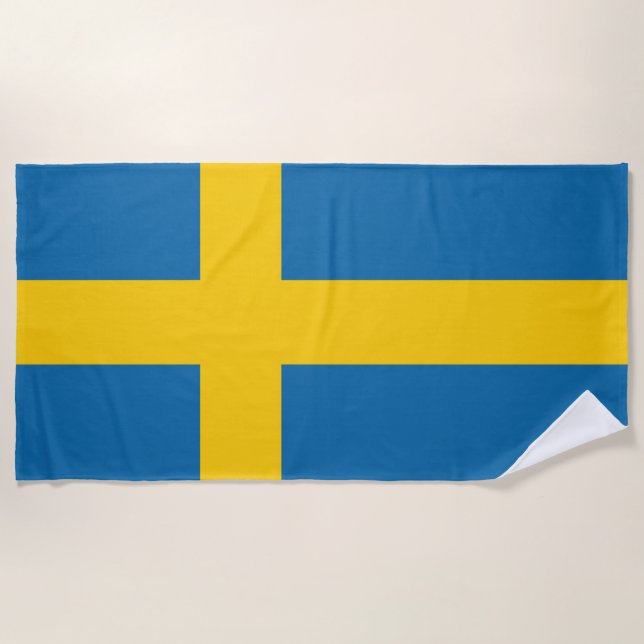 Swedish flag beach towel (Front)