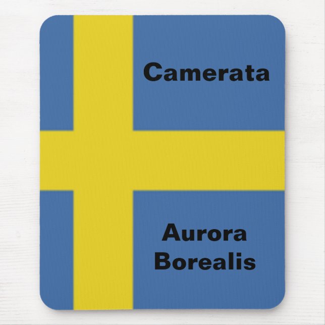 Swedish Flag, Camerata Aurora Borealis Mouse Pad (Front)