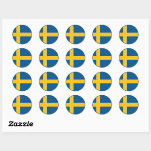 Swedish Flag Classic Round Sticker