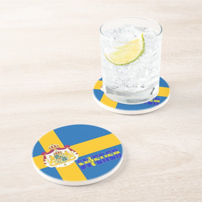 Swedish flag coaster (Side)