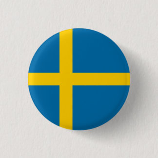 Swedish Flag, Flag of Sweden 3 Cm Round Badge