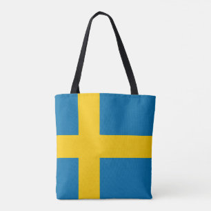 Swedish Flag, Flag of Sweden Tote Bag