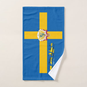 Swedish flag hand towel