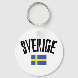 swedish flag icon key ring