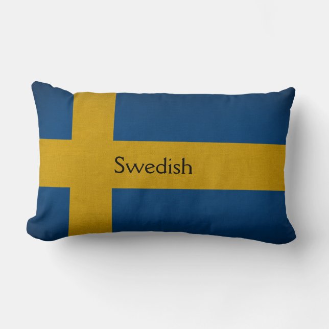 Swedish flag lumbar cushion (Front)
