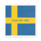 Swedish flag of Sweden custom party napkins