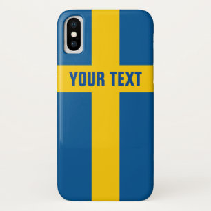 Swedish flag of Sweden personalised Case-Mate iPhone Case