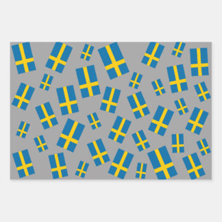 Swedish Flag of Sweden  Wrapping Paper Sheet
