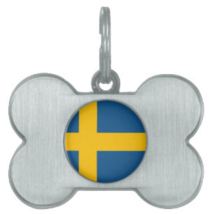 Swedish Flag Pet ID Tag