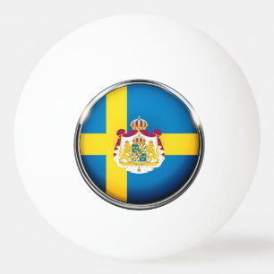 Swedish flag ping pong ball