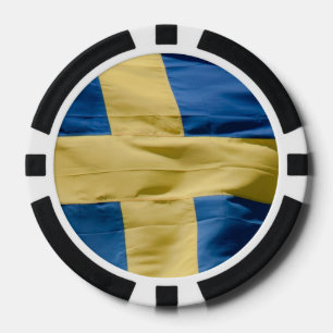 Swedish flag poker chips
