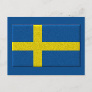 Swedish Flag Scandinavian Postcard
