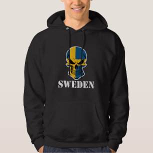 Swedish Flag Skull Sweden Hoodie