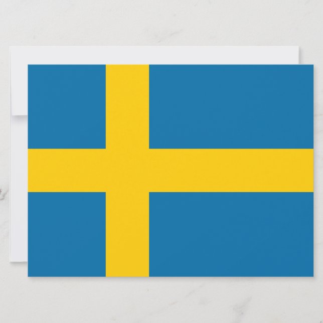 Swedish Flag (Sweden) Card (Front)