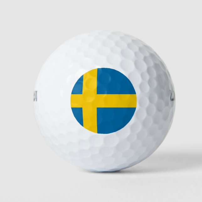 Swedish Flag (Sweden) Golf Balls (Front)