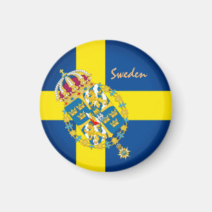 Swedish flag & Sweden holiday, travel /sports Magn Magnet