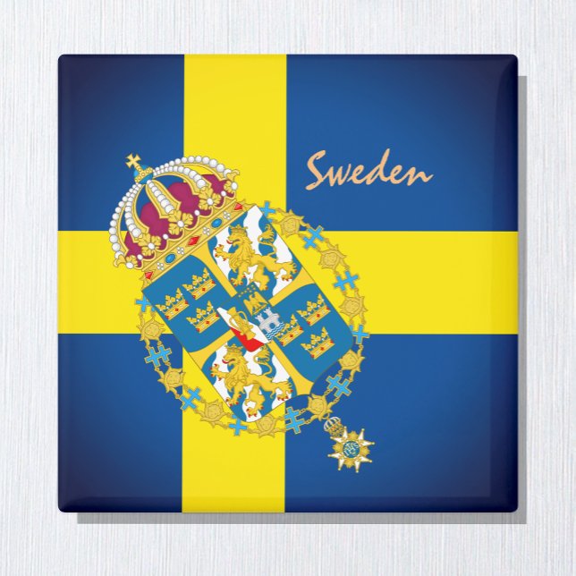 Swedish flag & Sweden holiday, travel / sports Magnet (Creator Uploaded)