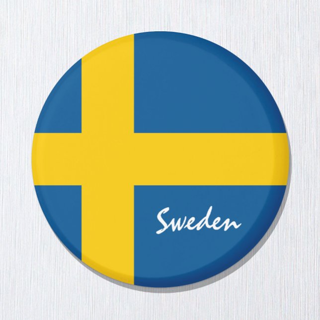 Swedish flag & Sweden holiday, travel /sports Magnet (Creator Uploaded)