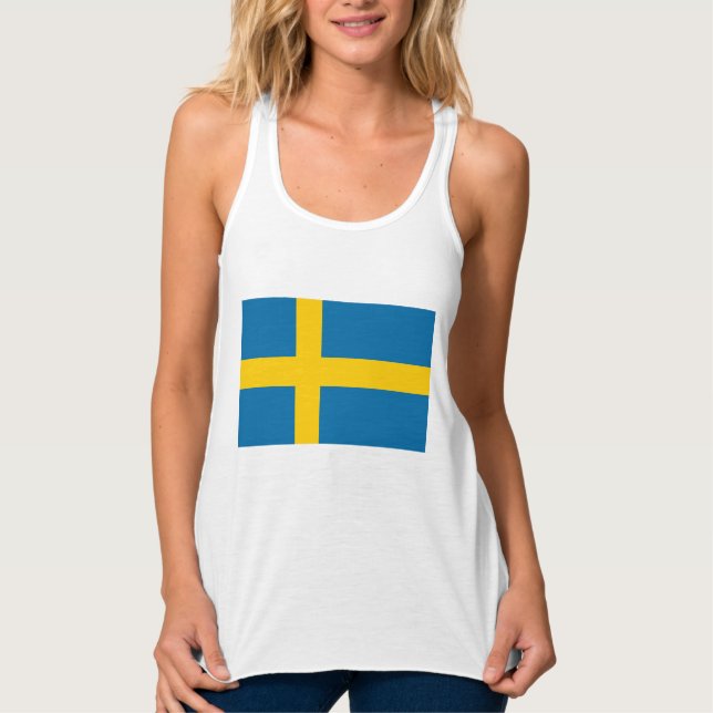Swedish Flag (Sweden) Tank Top (Front)