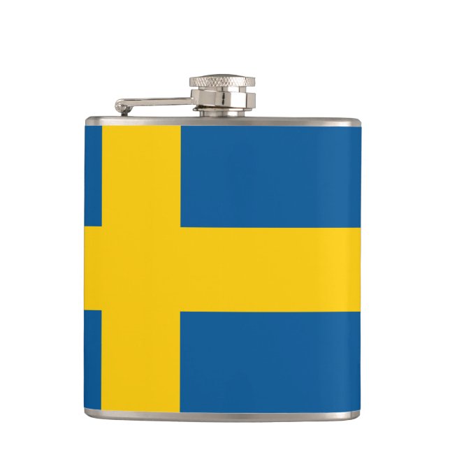 Swedish flag Wrapped Flask (Front)