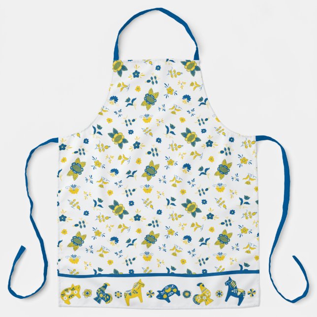 Swedish Folk Art Apron (Front)