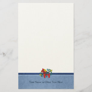 Swedish Folk Art Dala Horse Custom Personalised Stationery