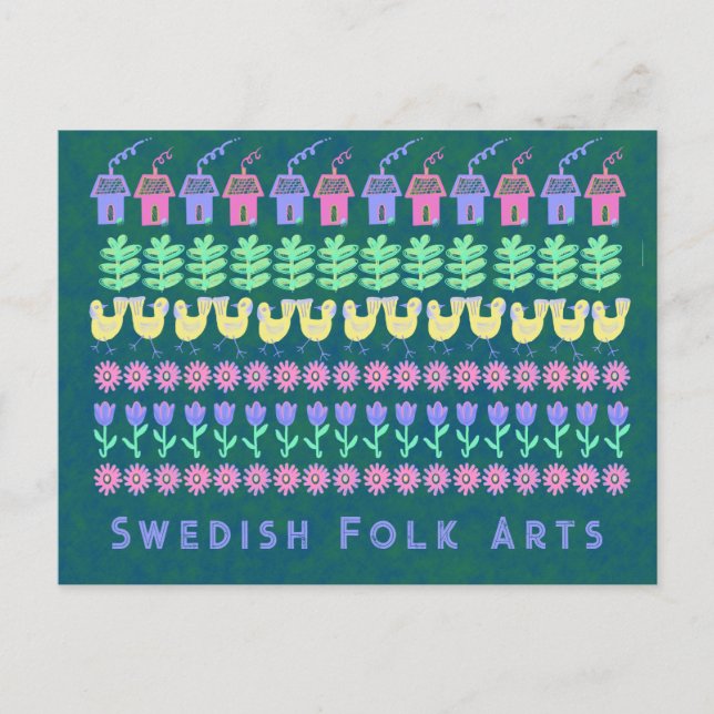 Swedish Folk Arts Postcard (Front)