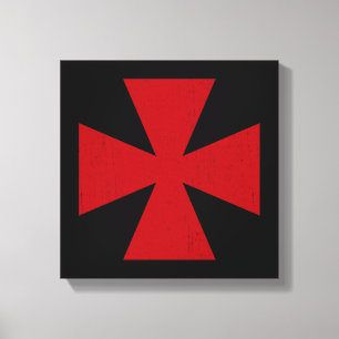 Swedish Freemason Rite Red Cross Symbol Canvas Print