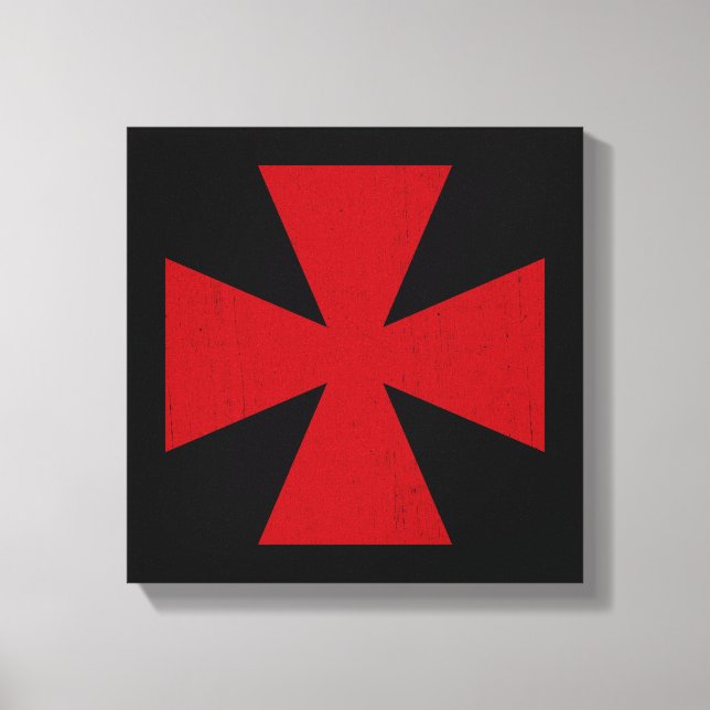 Swedish Freemason Rite Red Cross Symbol Canvas Print (Front)