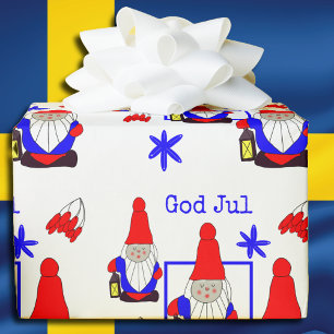 Swedish Gnome Christmas Wrapping Paper