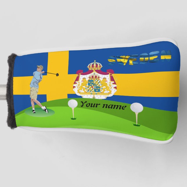 Swedish golfer golf head cover (Front)