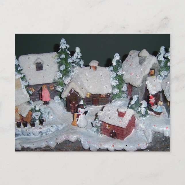 Swedish Holiday Winter Scene Postcard (Front)