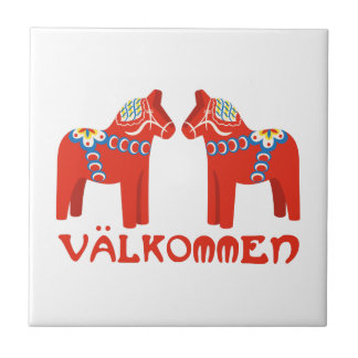 Swedish Horse Valkommen Tile