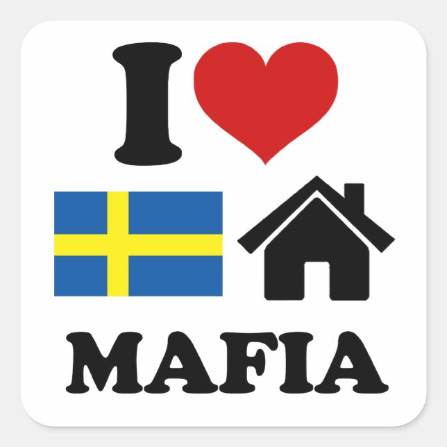 Swedish House Music Square Sticker (Front)
