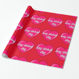 Swedish – I love you Wrapping Paper