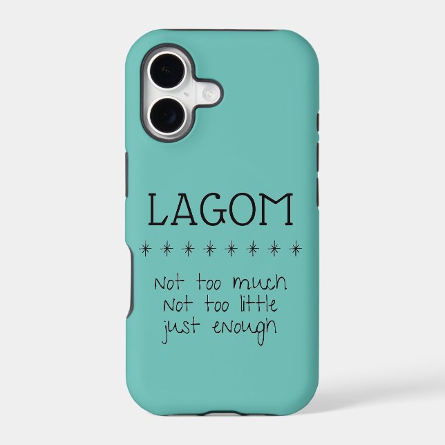 Swedish Lagom Phone Case (Back)