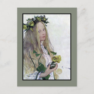 Swedish Lucia Girl Postcard