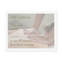 Swedish Massage Photo - Back - Gift Certificate