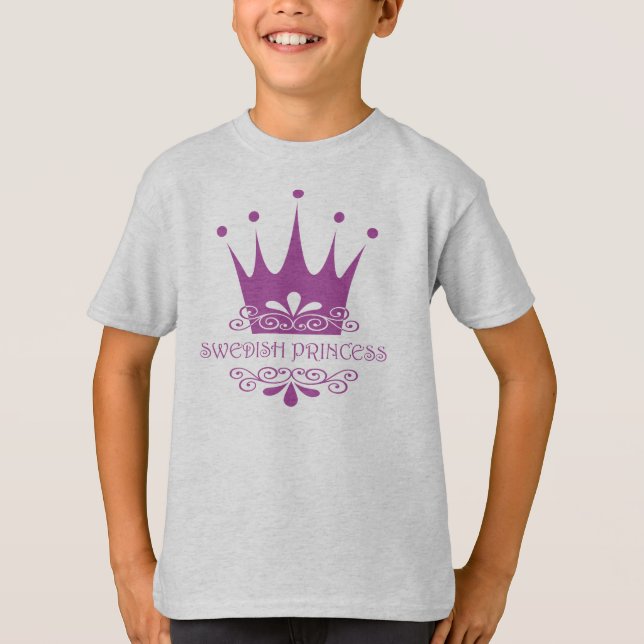 Swedish Princess Pretty in Pink Little Girl T-Shirt (Front)