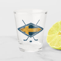 Swedish Sverige Ice Hockey Flag Logo