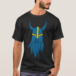 Swedish Sweden Viking Helmet With Horns Scandinavi T-Shirt