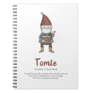 Swedish Tomte Gnome Definition  Notebook