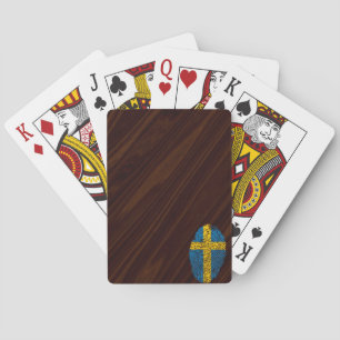 Swedish touch fingerprint flag playing cards