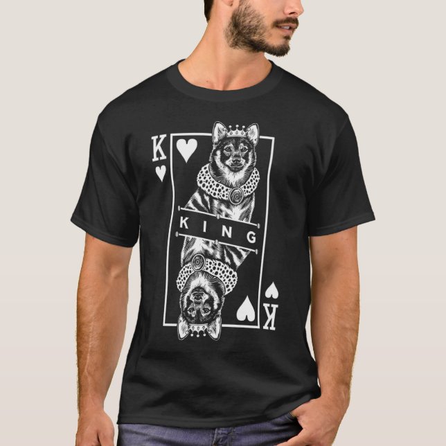 Swedish Vallhund King Of Hearts  Dog  Pop T-Shirt (Front)