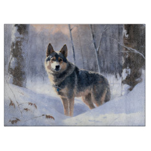 Swedish Vallhund Let It Snow Christmas  Cutting Board