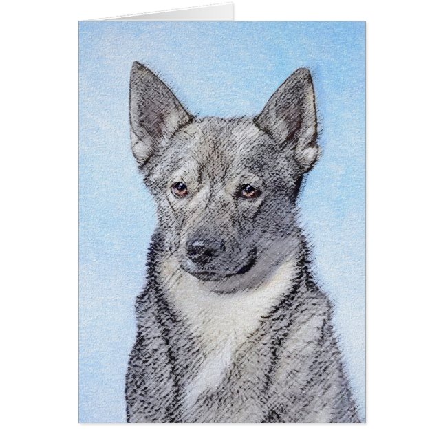 Swedish Vallhund Painting - Cute Original Dog Art (Front)