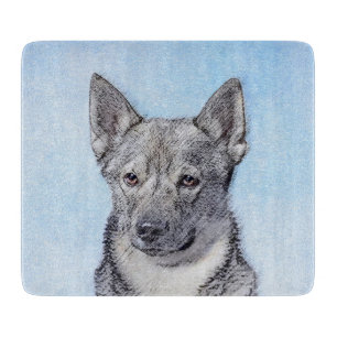 Swedish Vallhund Painting - Cute Original Dog Art Cutting Board